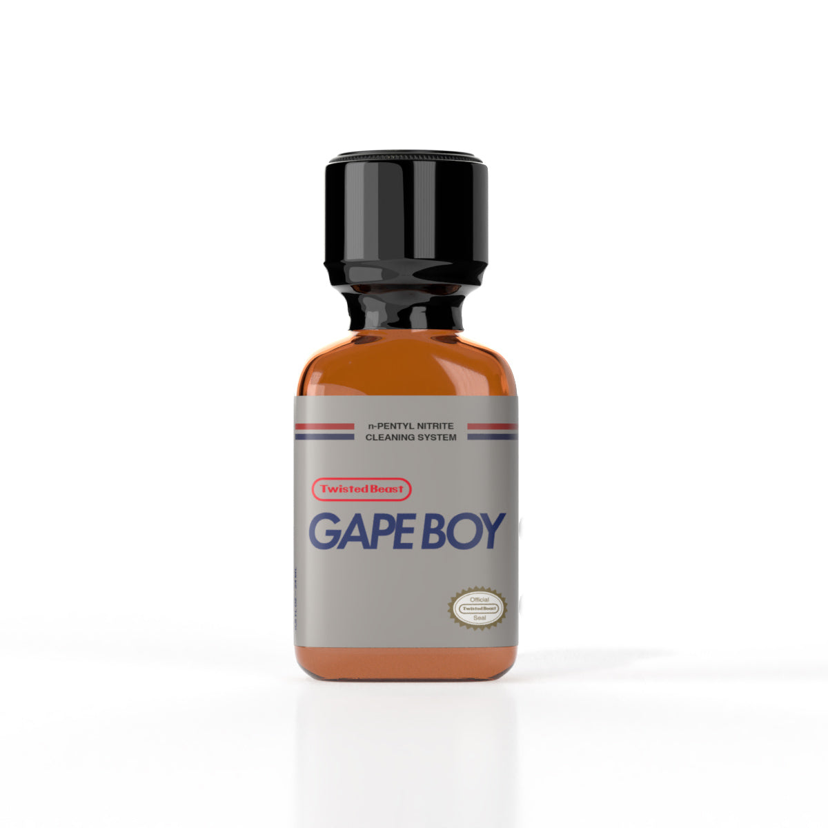 A bottle of Gape Boy Poppers.