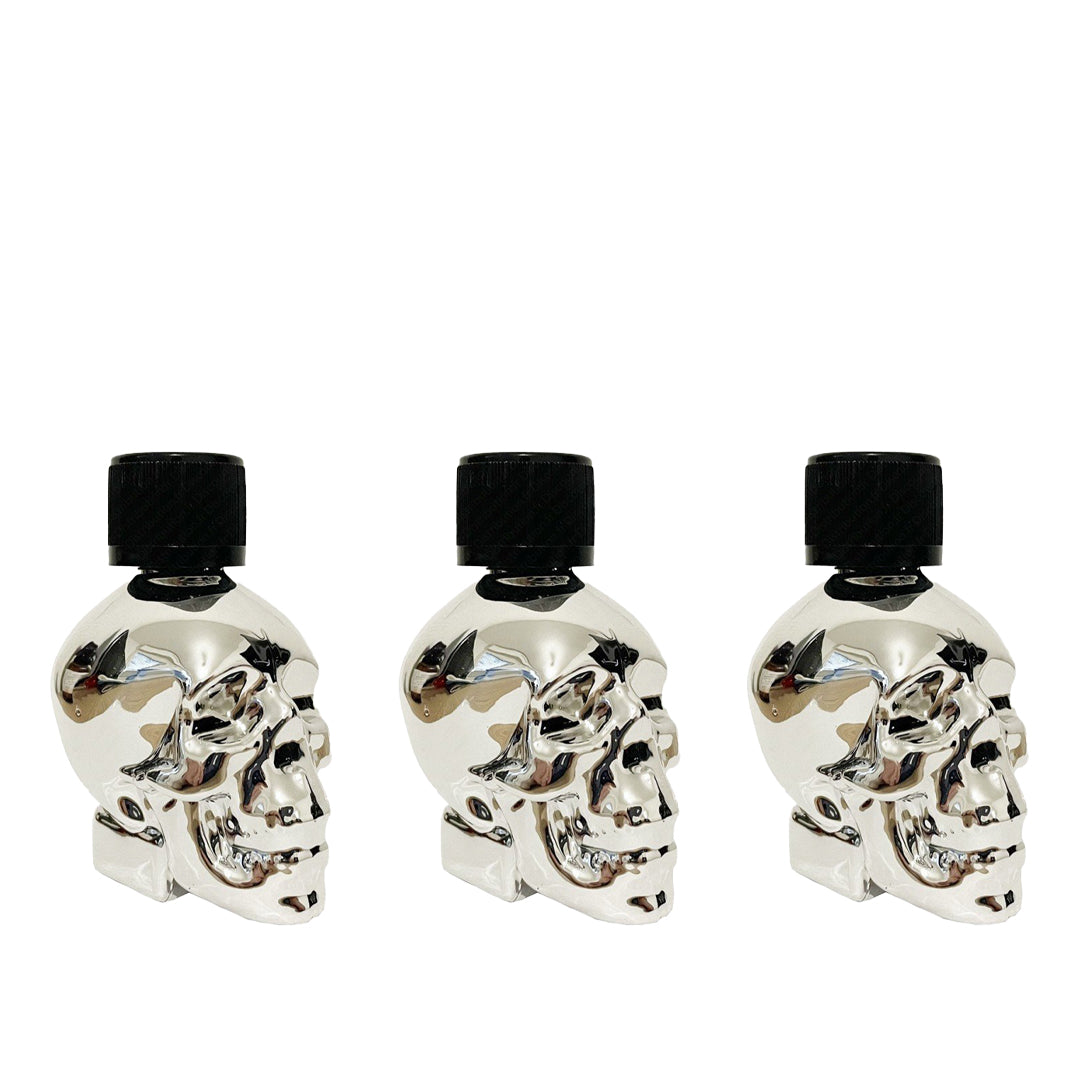 Three Bottles of Skull Fuck Silver Poppers by Twisted Beast